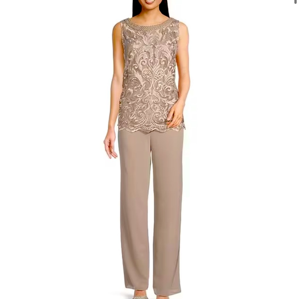 Taupe outfit for wedding or formal occasion size 16